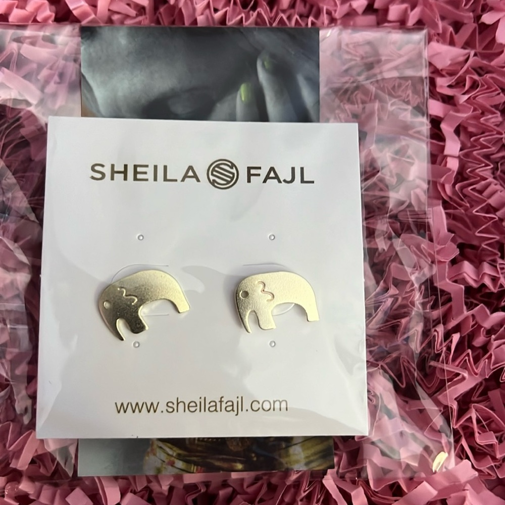 Sheila Fajl, Gold Elephant Studs